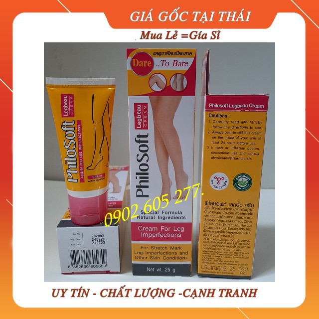 [Hiệu Qủa 100%]Kem PhiloSoft Legbeau Cream Thoa Suy Giãn Tĩnh Mạch 25g
