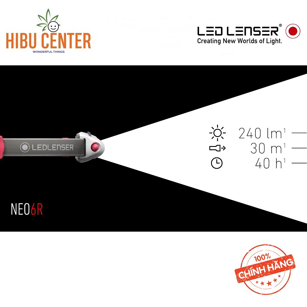 Đèn Pin Đội Đầu LEDLENSER Neo6R 240 Lumens | Kiểu Dáng Thể Thao Hibucenter