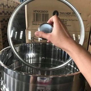 Xửng hấp 28 cm ht cook vung kính