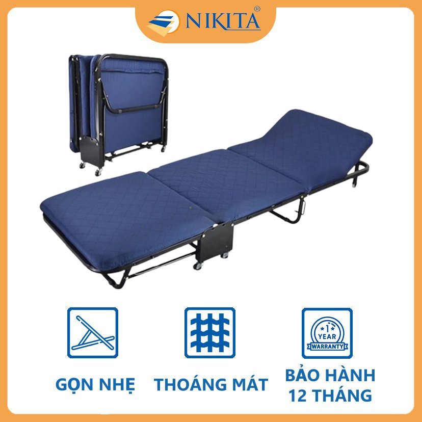 Giường gấp văn phòng có nệm Nikita GB giường gấp gọn thông minh nằm êm như sofa
