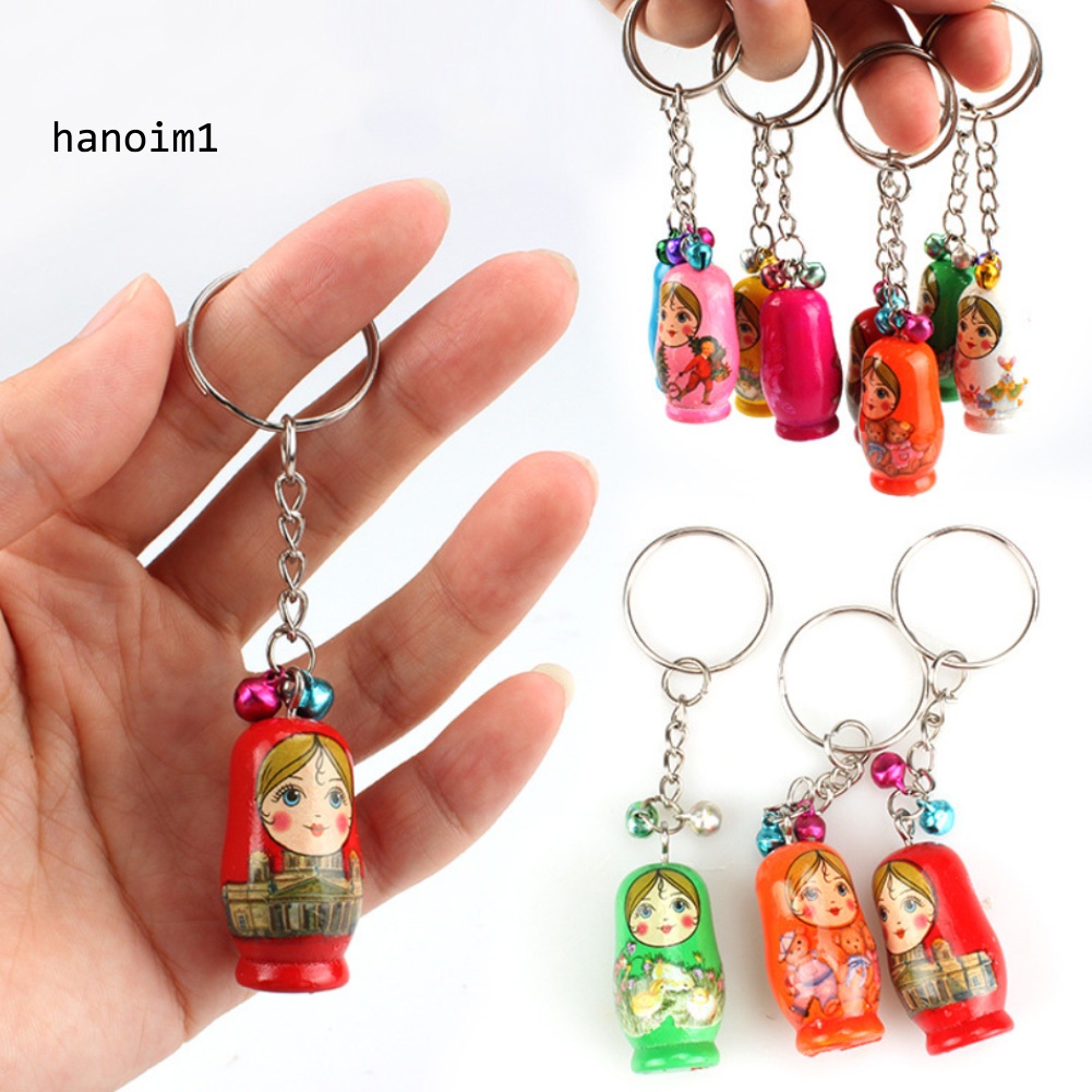 Set 12 mô hình búp bê Nga Matryoshka Matryoshka Matryoshka có móc khóa dễ thương độc đáo cho bé