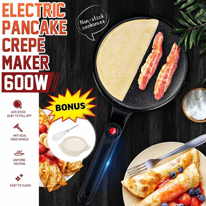 [Mã INCUBACK1416 hoàn 20K xu đơn 50K] Máy làm bánh tráng,( BH 12 tháng ) bánh crepe, bánh cuốn chống dính cao cấp