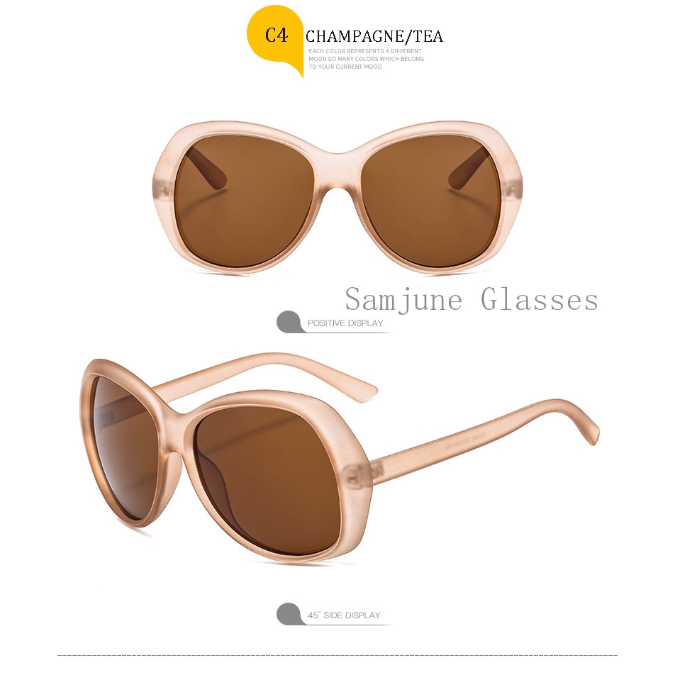 Kính mát SAMJUNE chống tia UV phong cách cổ điển thời trang cho nữ