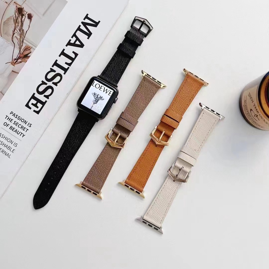 Dây Đeo Bằng Da Dành Cho iWatch Series 8 7 6 SE 5 4 3 2 1 41mm 45mm 38mm 42mm 40mm 44mm