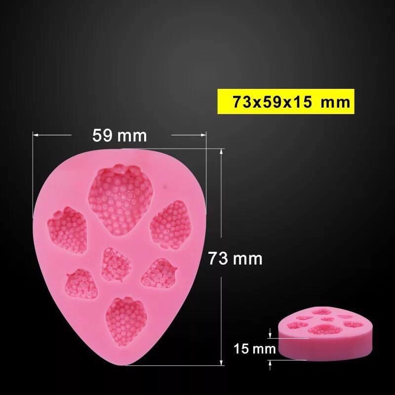 Khuôn Silicon quả dâu tây