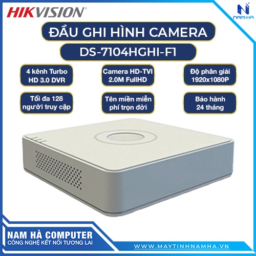 Đầu ghi hình camera Hikvision DS-7104HGHI-F1 | DS-7204HGHI-K1 Hàng Chính Hãng