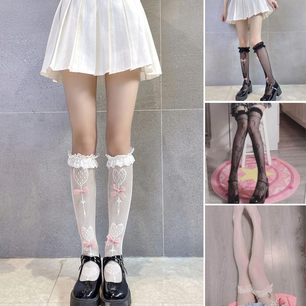 Vớ Lưới Dài Đính Nơ Dễ Thương