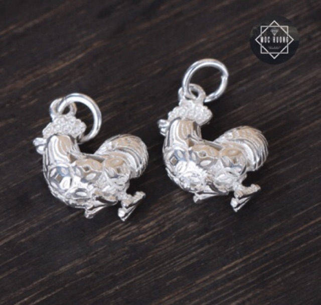 Charm bạc - Gà tài lộc - MH024