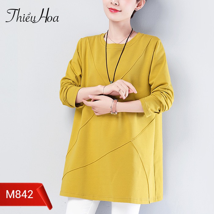 Áo Phụ Nữ Trung Niên Vải Thun Cotton Thiều Hoa M842