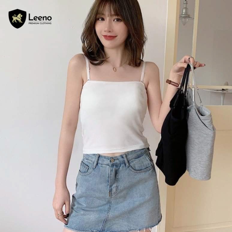 Áo 2 dây croptop thun co giãn 4 chiều - Hai dây có chốt điều chỉnh chính hãng Leeno | BigBuy360 - bigbuy360.vn