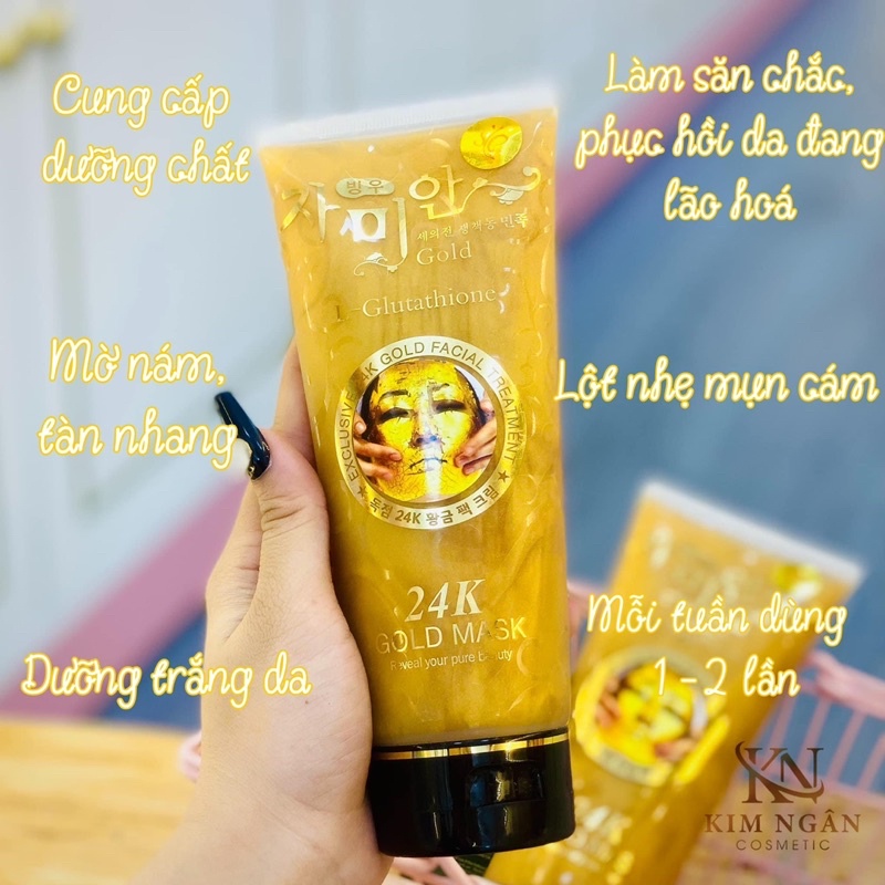 B022 B7 Mặt Nạ Lột Bụi Vang- 24k Glutathione Dưỡng Trắng Da, Làm Sáng Da