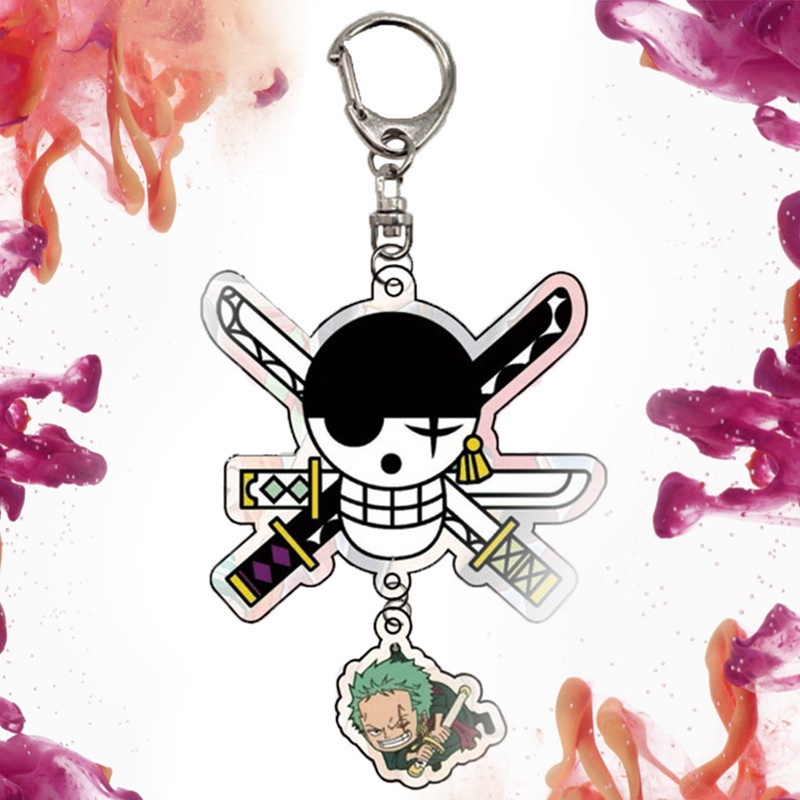 Móc Khóa Nhựa Acrylic Trong Suốt Hình Anime One Piece