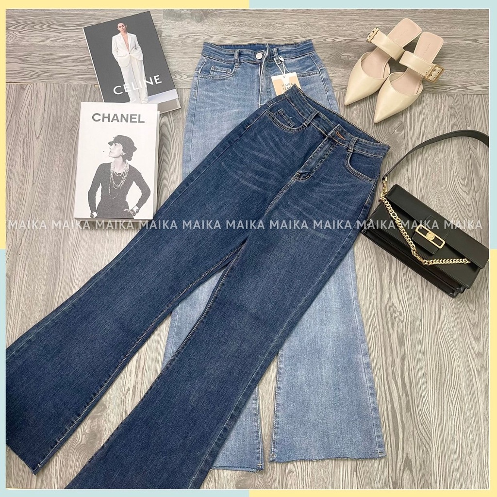Quần Jean Nữ Ông Loe Lưng Cao Lai Cắt MaiKa Jeans