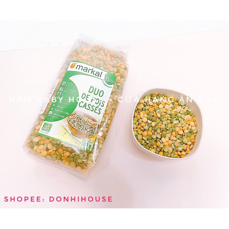 Các loại hạt hữu cơ cho bé ăn dặm: đậu gà, đậu lăng đỏ, quinoa ( diêm mạch) , hà lan