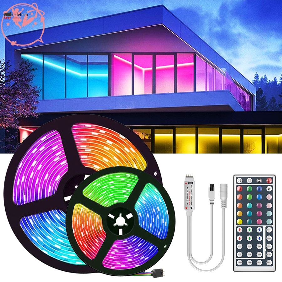 [HÀNG MỚI VỀ] Dải Led Mới 1M 5050RGB 1 Cuộn Full Rgb Dây Đèn Led Chìa Khóa Ir Remote Chống Nước Dc5V