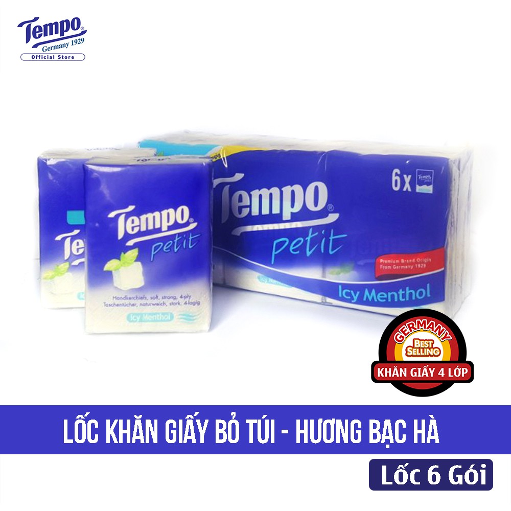 Gói Khăn Giấy Bỏ Túi 4 Lớp 2 Mùi Hương TEMPO - 7Tờ/Gói