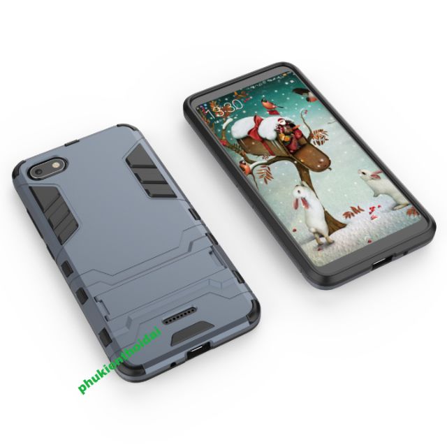Ốp lưng Redmi 10 / Redmi 12 / Redmi 6 / Redmi 6A chống sốc Iron Man Iring giá đỡ chân đế cao cấp