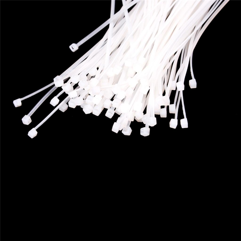 Set 100 dây rút nylon màu trắng / đen cao cấp 365