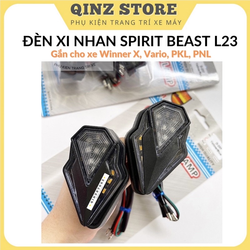 Đèn xi nhan Spirit Beast L23, đèn led xe máy kim cương QINZSTORE