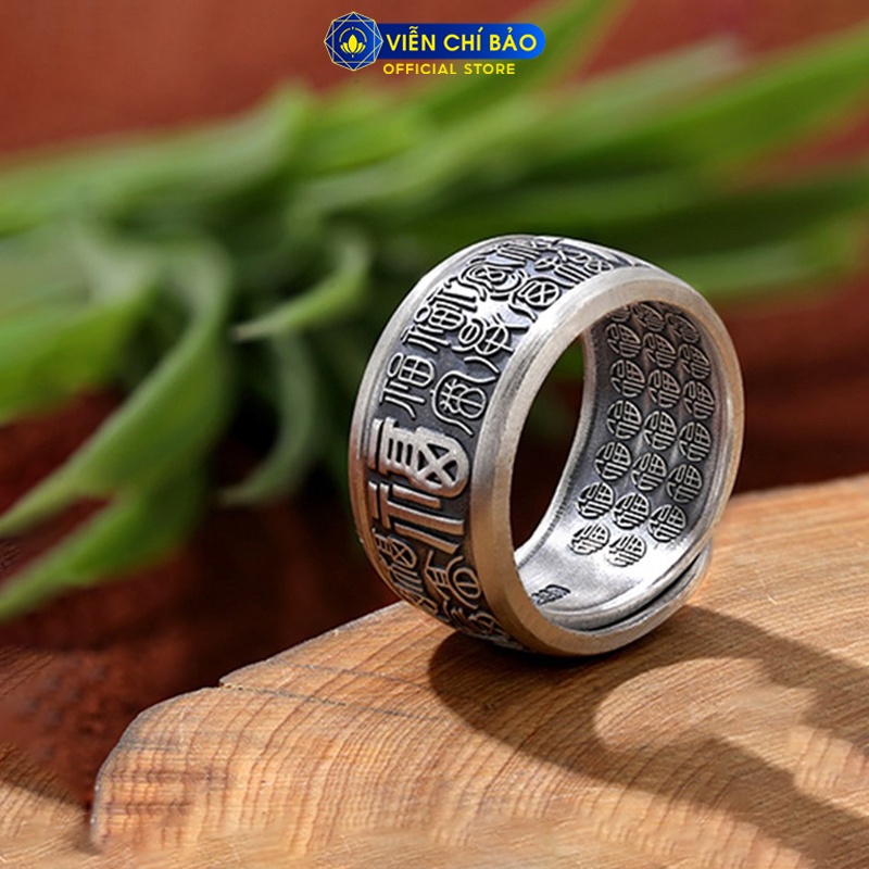 Nhẫn bạc nam Thiên Phúc nhẫn chữ phúc chất liệu bạc Thái 925 thời trang phụ kiện trang sức nam Viễn Chí Bảo N100912