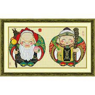 Tranh thêu chữ thập BÁCH NIÊN GIAI LÃO (RY3306)57×33cm chưa thêu.