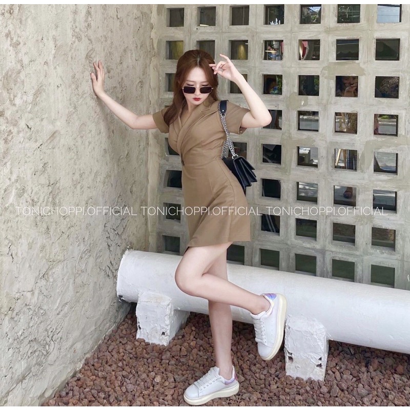 Váy liền thân cổ vest  hàng QCCC chất đẹp lịm người | BigBuy360 - bigbuy360.vn