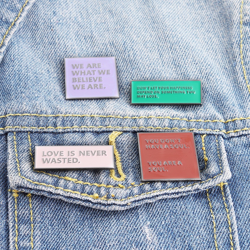 Ghim Cài Áo Tráng Men Họa Tiết Hình Học Truyền Cảm Hứng Vui Nhộn Thích Hợp Làm Quà Tặng Cho Bạn Bè