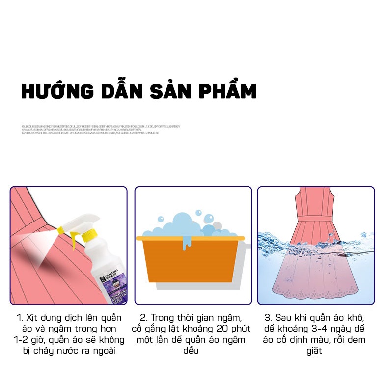 Dung Dịch Phục Hồi Và Chống Phai Màu Quần Áo Cao Cấp 500ML