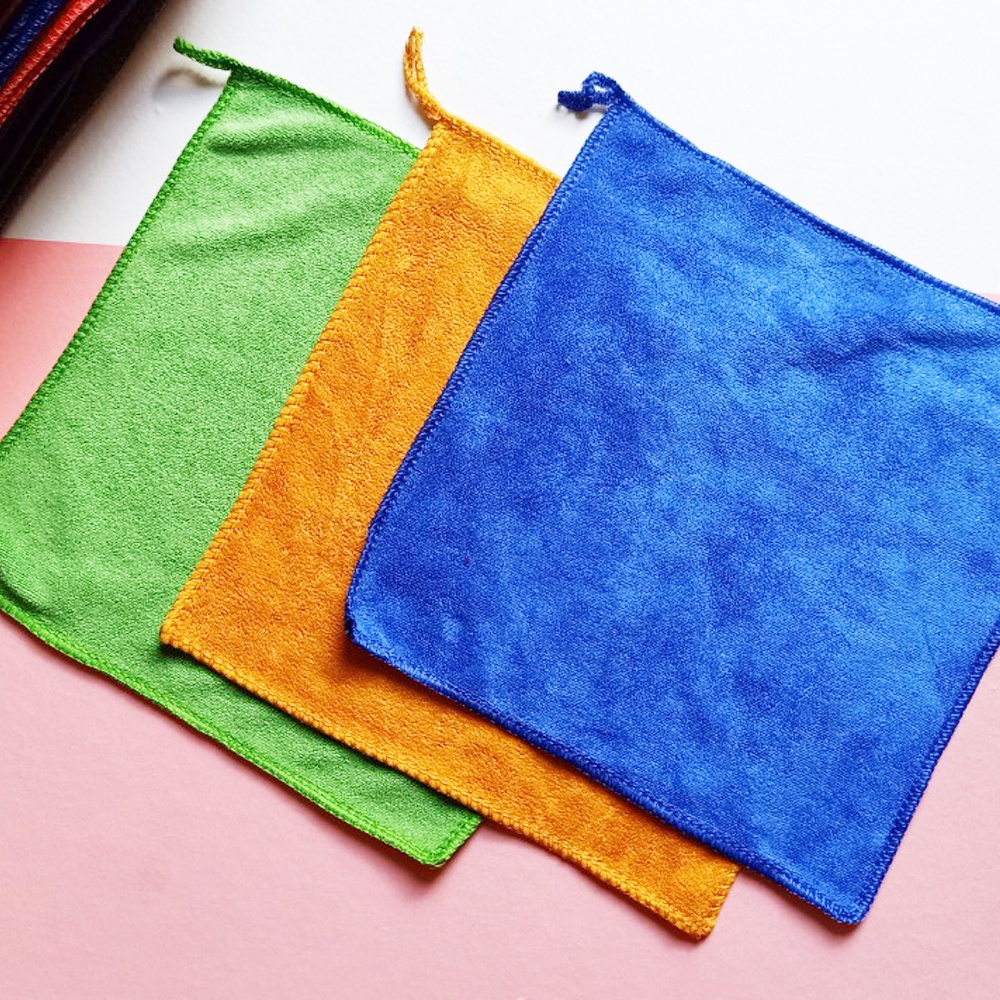 Khăn lau đa năng sợi tổng hợp Microfiber 50x25 và 30x30 siêu mịn mềm mại