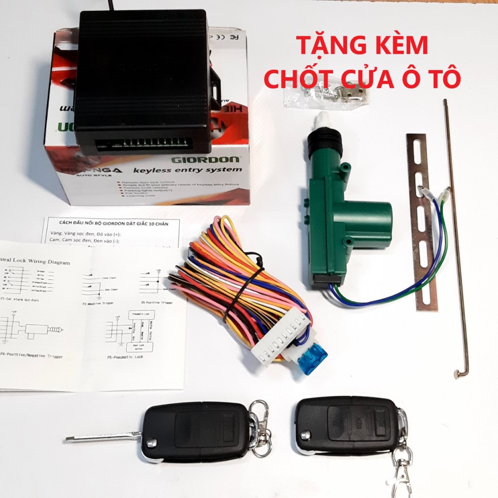 Bộ điều khiển mở khóa xe ô tô + chuột đẩy chốt cửa - K12 12V - STORE BÁCH KHOA