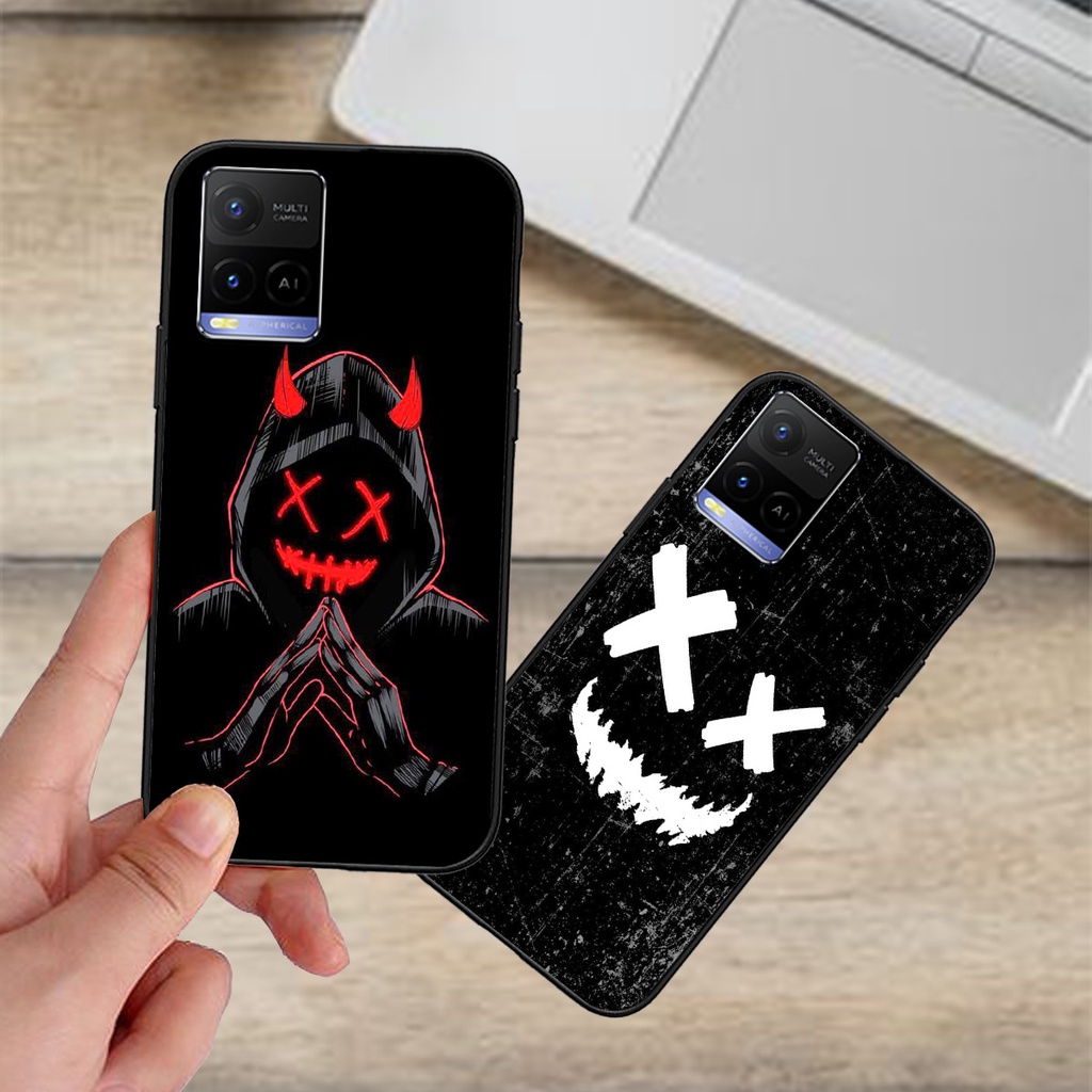 Ốp Vivo T1x / Y21 / Y21s / Y33s in 3D rockey , đen huyền bí cá tính phong cách cực ngầu