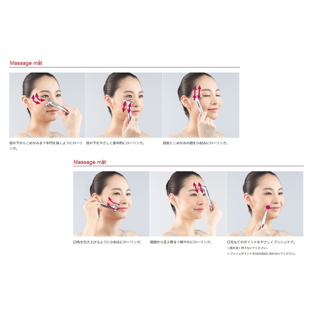 Cây lăn massage mặt Refa S Carat Ray - Made in Japan