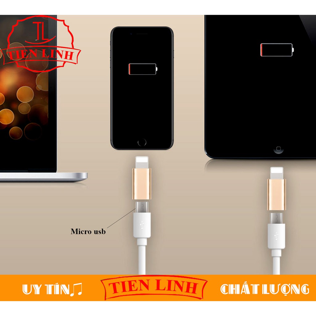 Đầu Chuyển Đổi Từ Micro USB sang Lightning