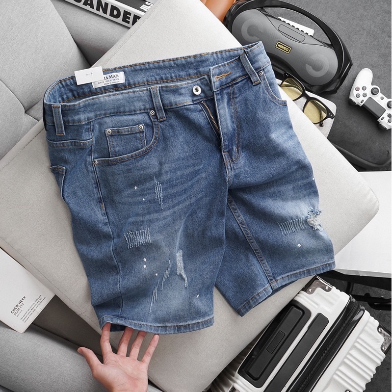 Quần Short Jean nam co giãn hàng vnxk đẹp