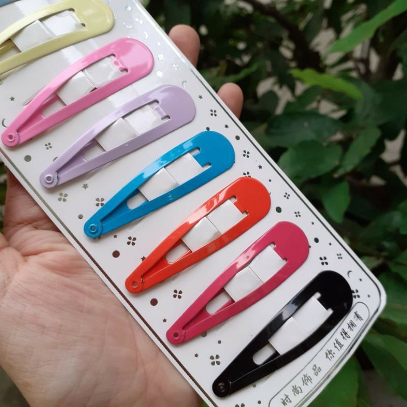Vỉ 10 kẹp tách,kẹp bật màu phong cách Hàn Quốc