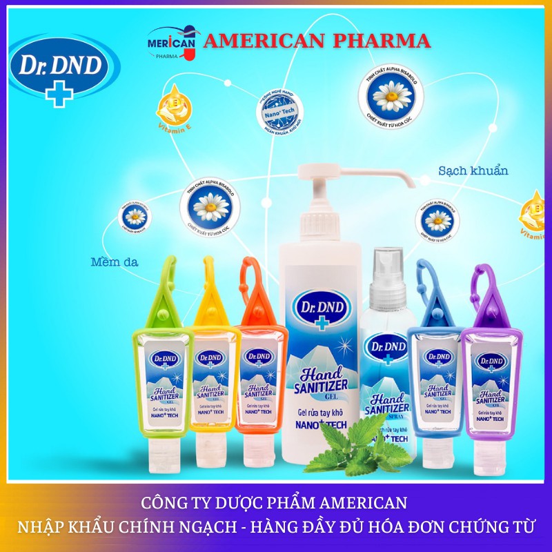 Nước Rửa Tay Khô Diệt Khuẩn Gel Xịt Sát Khuẩn Ion Bạc Thêm Vitamin E Chiết Xuất Hoa Cúc Mềm Mại Da Tay Dr.DnD | BigBuy360 - bigbuy360.vn