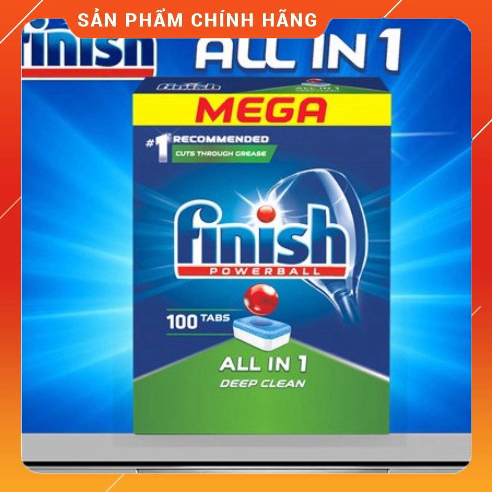 [Tăng thêm 50g muối Finish] 15 viên rửa bát Finish ALL in 1 Lẻ
