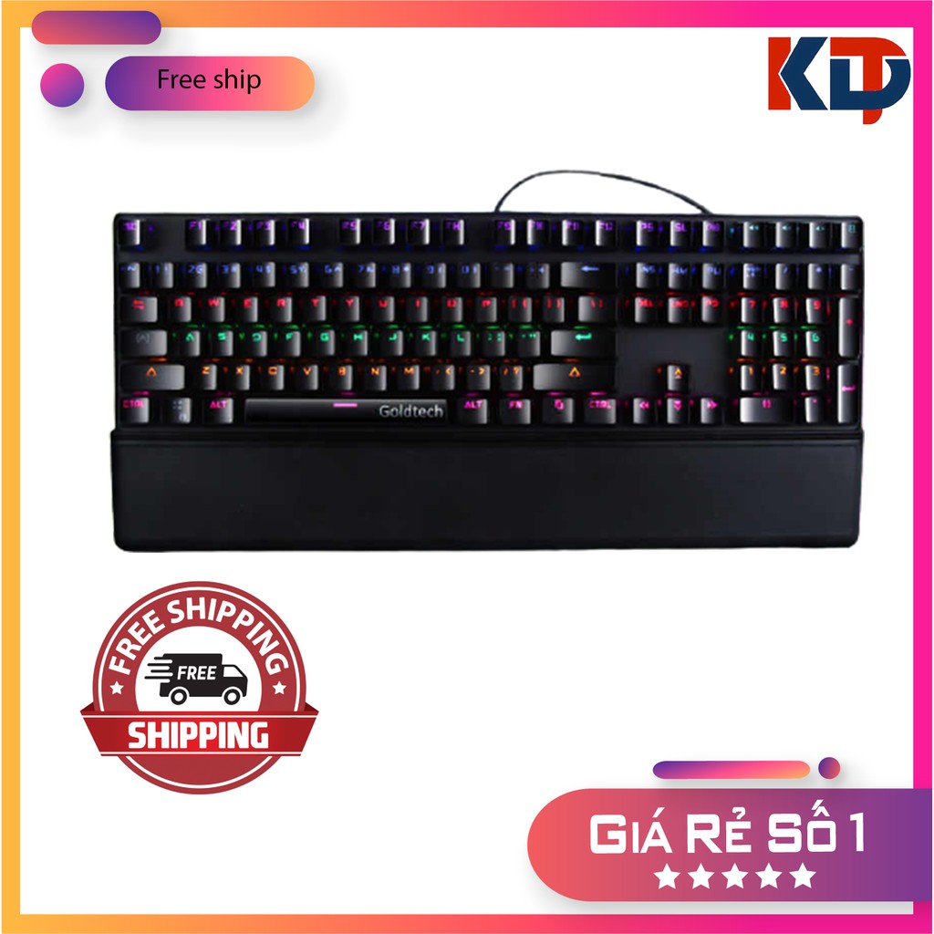 [HOT] BÀN PHÍM CƠ GOLDTECH K25 CHUYÊN GAMING FULL LED RAINBOW Chính hãng