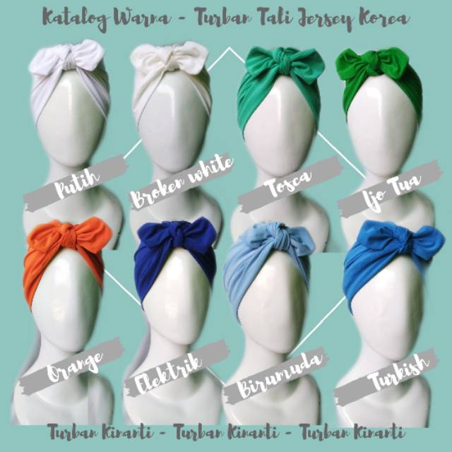 Set 2 Khăn Turban Thắt Nơ Xinh Xắn Phong Cách Hàn Quốc