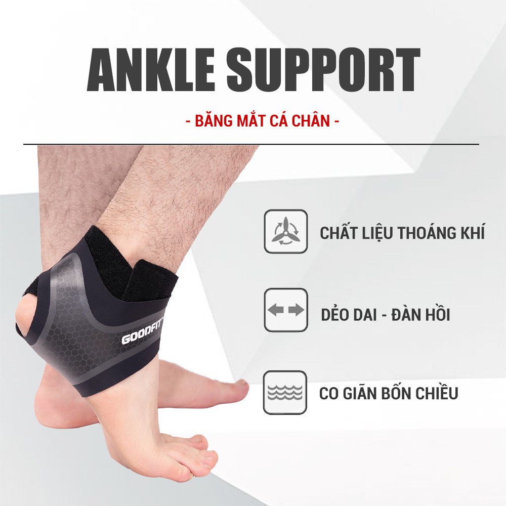 [ CHÍNH HÃNG ] - Băng bảo vệ cổ chân, mắt cá chân GoodFit GF611A