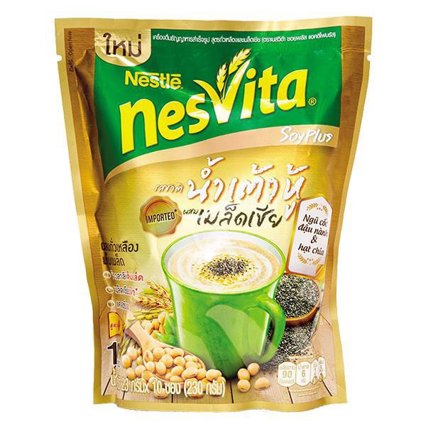 Bột Ngũ Cốc Nestlé NESVITA đậu nành và hạt chia 230g (10 gói * 23g)