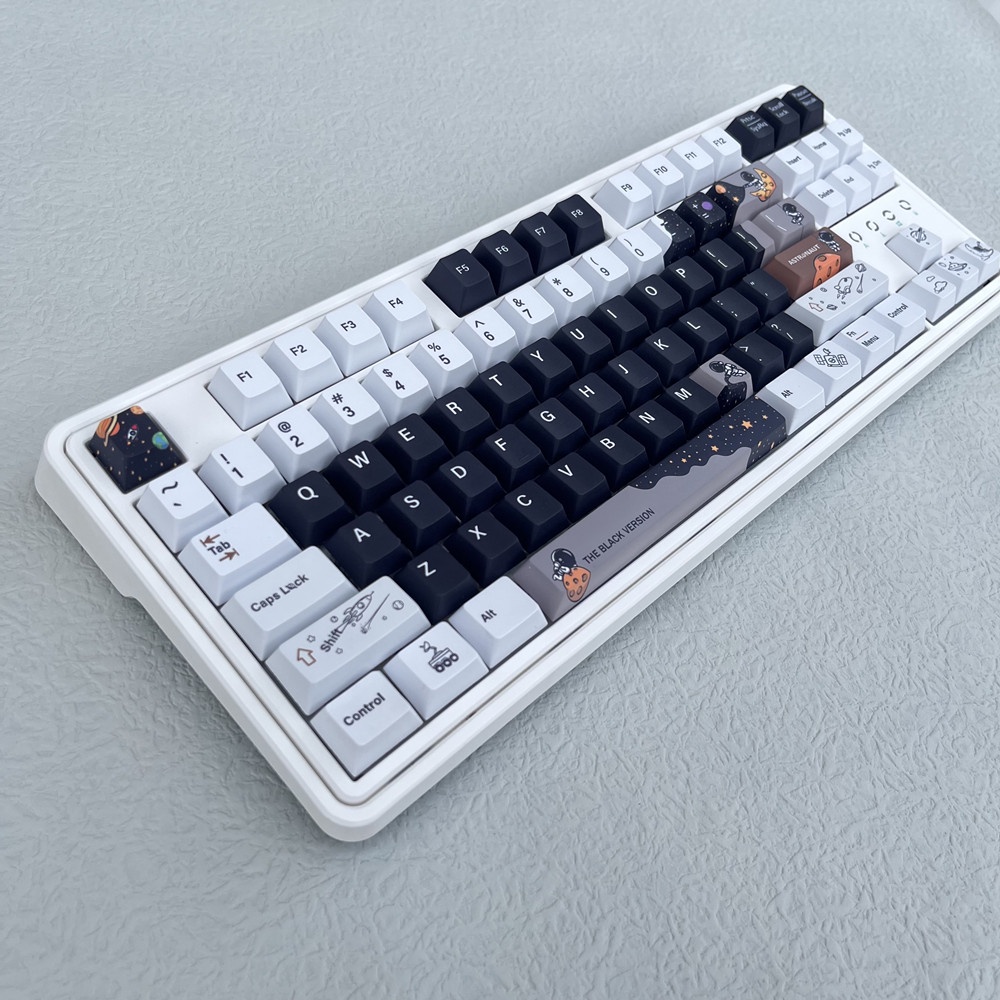 137 phím Black Astronaut Keycap Cherry Profile người không gian anime PBT DYE SUB bàn phím cơ học keycap