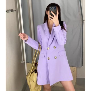 Váy blazer tím trendy 2020 new arrivals