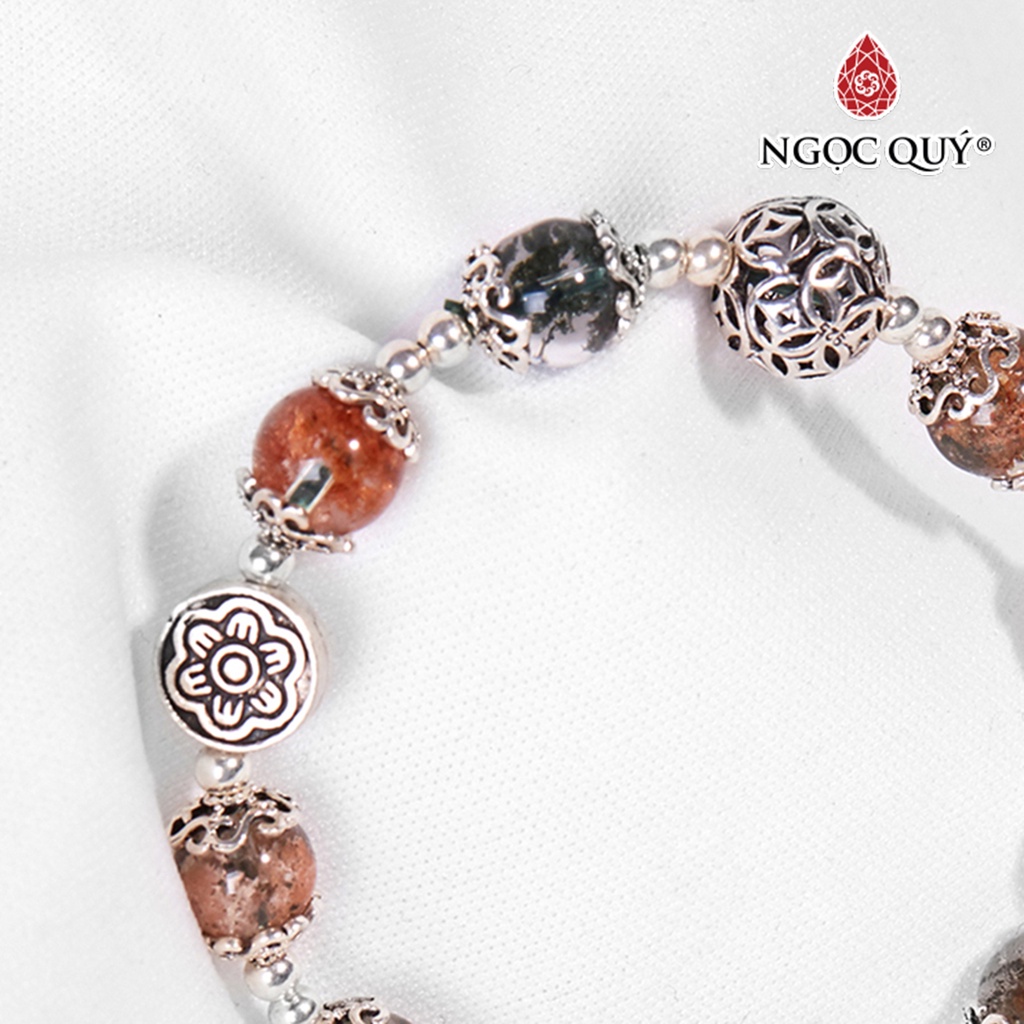 Vòng tay TA ưu linh đa sắc charm bạc - Ngọc Quý
