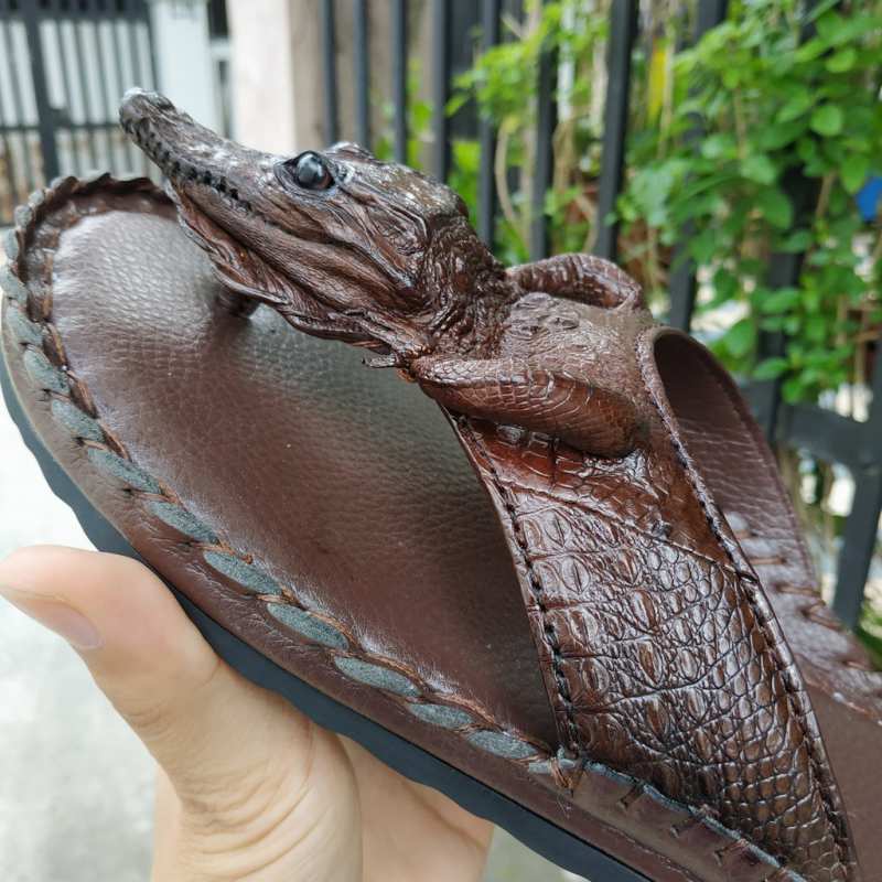 Dép kẹp nam đầu cá sấu nhỏ rất đẹp!