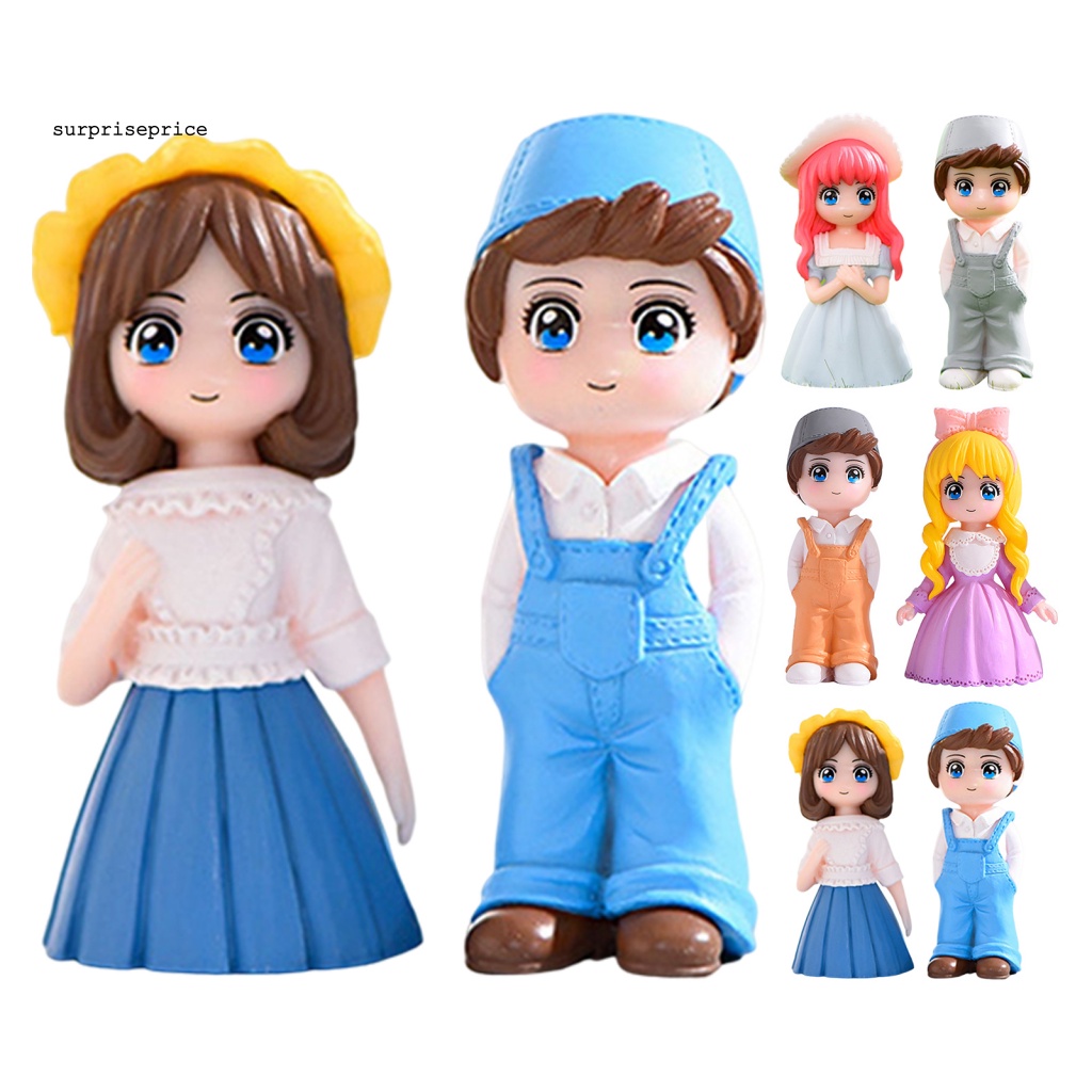 Mô Hình Cặp Đôi Tình Nhân Đứng Để Bàn Bằng Nhựa Nhỏ Điêu Khắc Lâu Trôi Cho Ngày Valentine