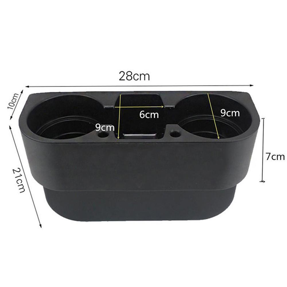 Khay đựng ly nước 2 ngăn tiện dụng trên xe hơi kích thước 28*21*10cm