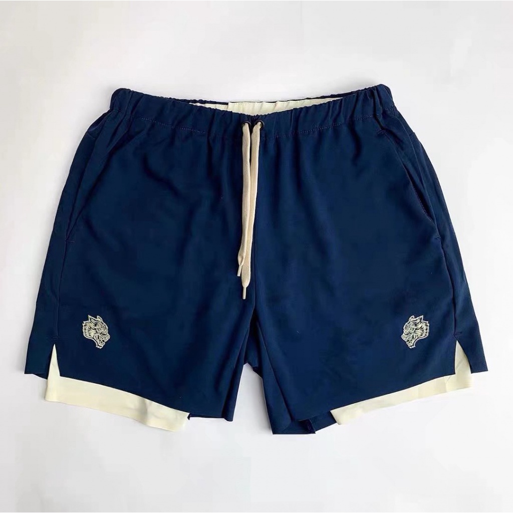 Quần Short Thể Thao Bóng Rổ Giả Hai Lớp Chất Liệu Co Giãn Nhanh Khô Cho Nam