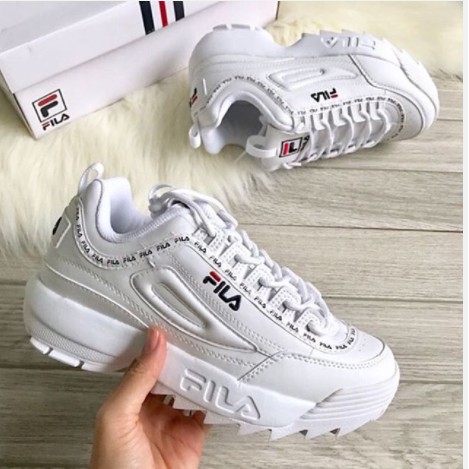 Giày Sneaker Thể Thao Nam Nữ Fila  Disruptor 2 Tapeytape Trắng chính hãng 100%