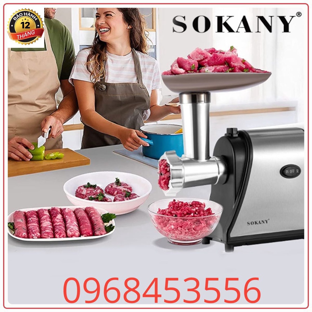 Máy làm xúc xích - Xay thịt tự động đa chức năng, đùn thịt lầm lạp xưởng Chính hãng SOKANY